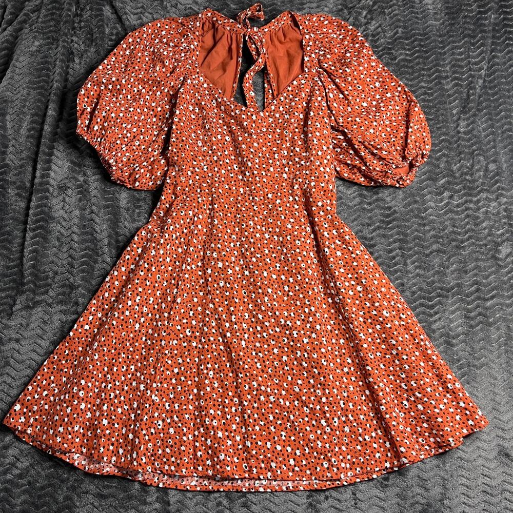 The Odell’s Ariel Dress In Malmo Print Size M Linen Cotton Anthropologie